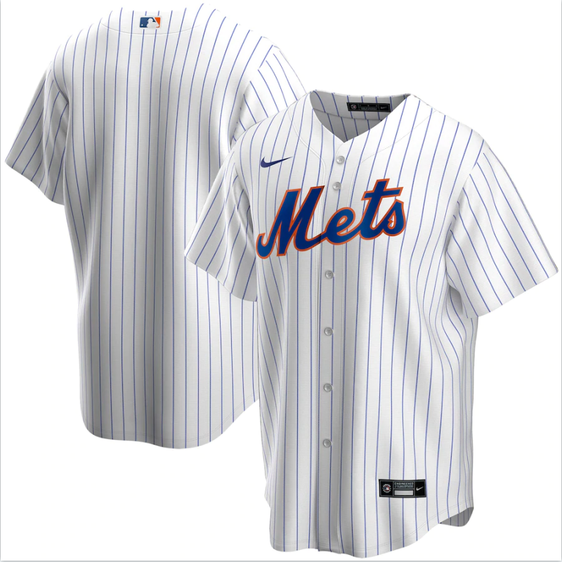 Men's New York Mets White  Base Stitched Jersey